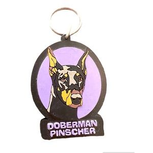 Doberman pincher keychain NWT